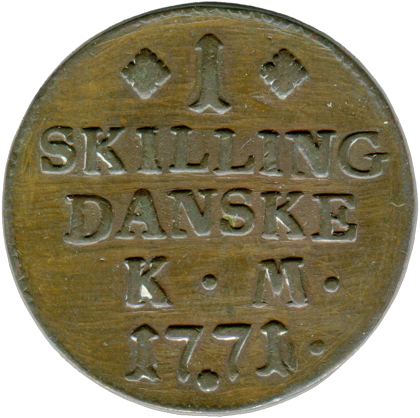 Representative Altona 1 skilling 1771 coin