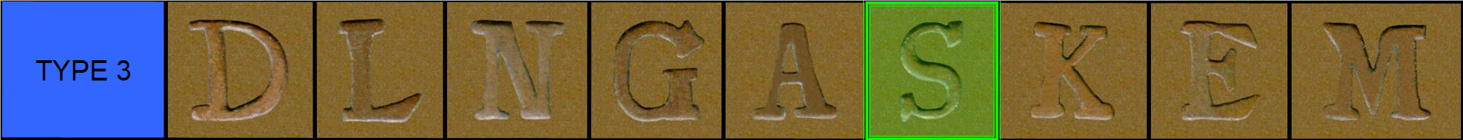 Kongsberg Type 3 font comparison